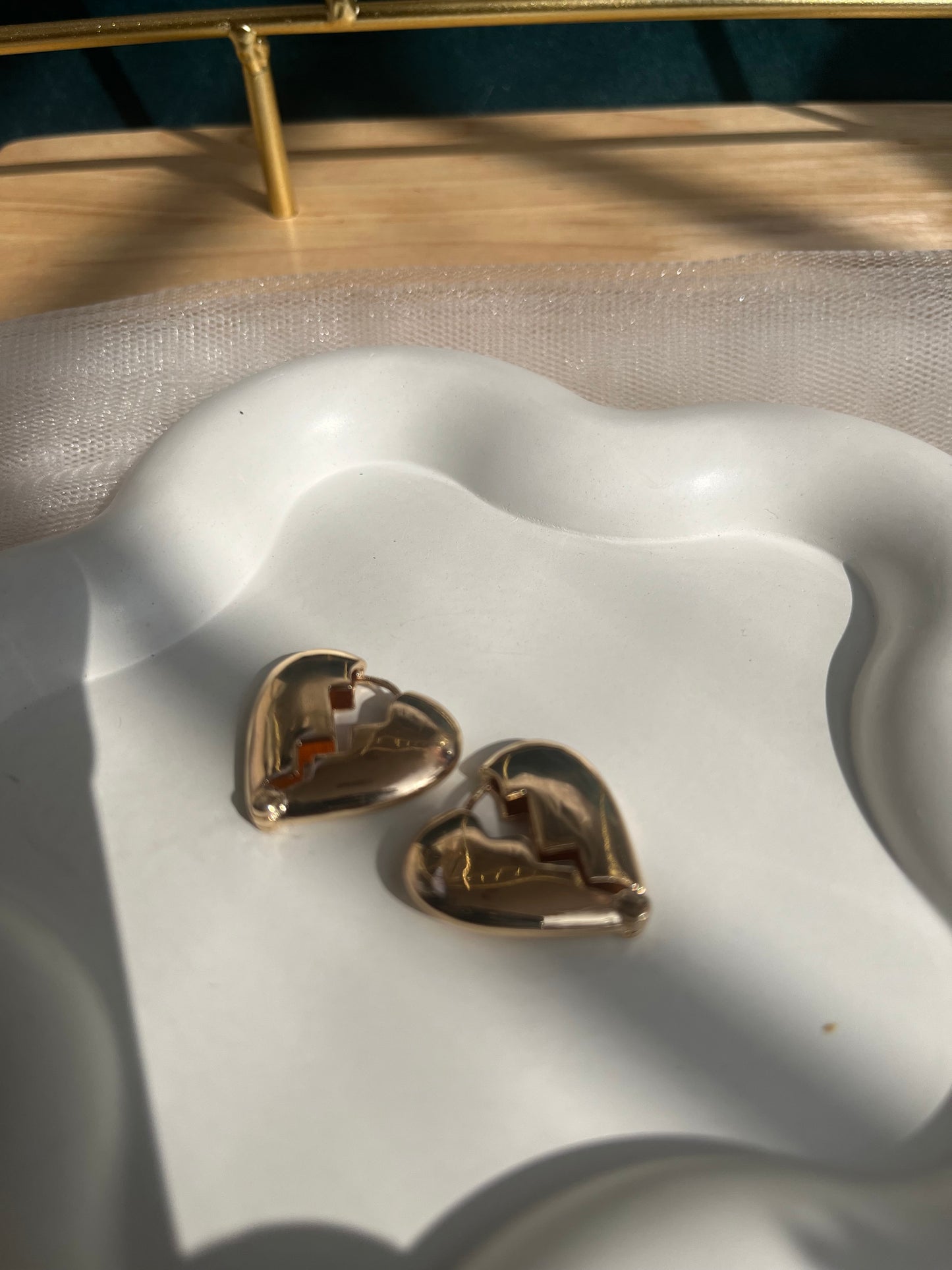 Heart broken earrings