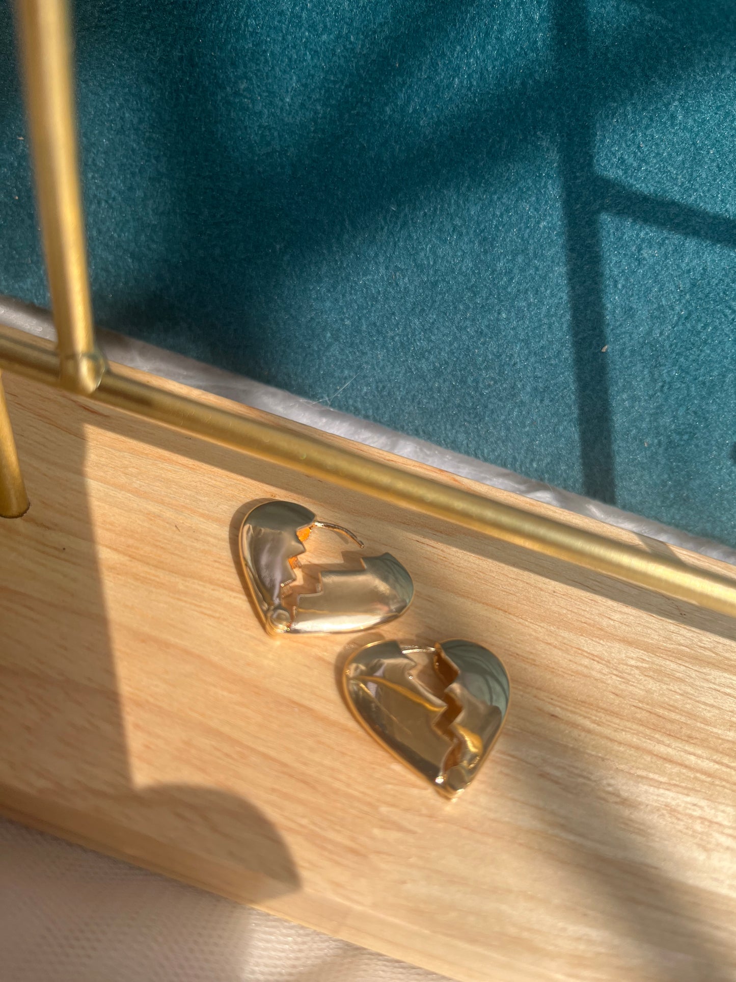 Heart broken earrings