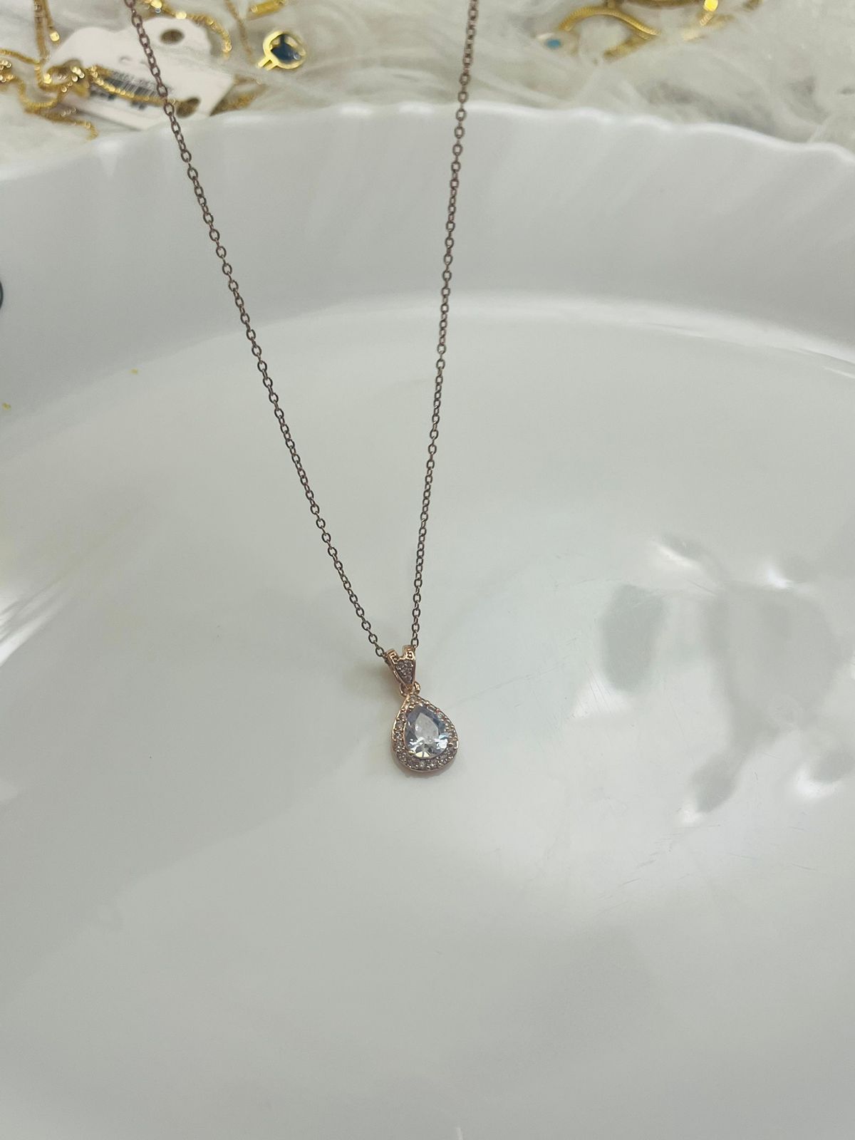 Rose Gold Oval Shape Pendent