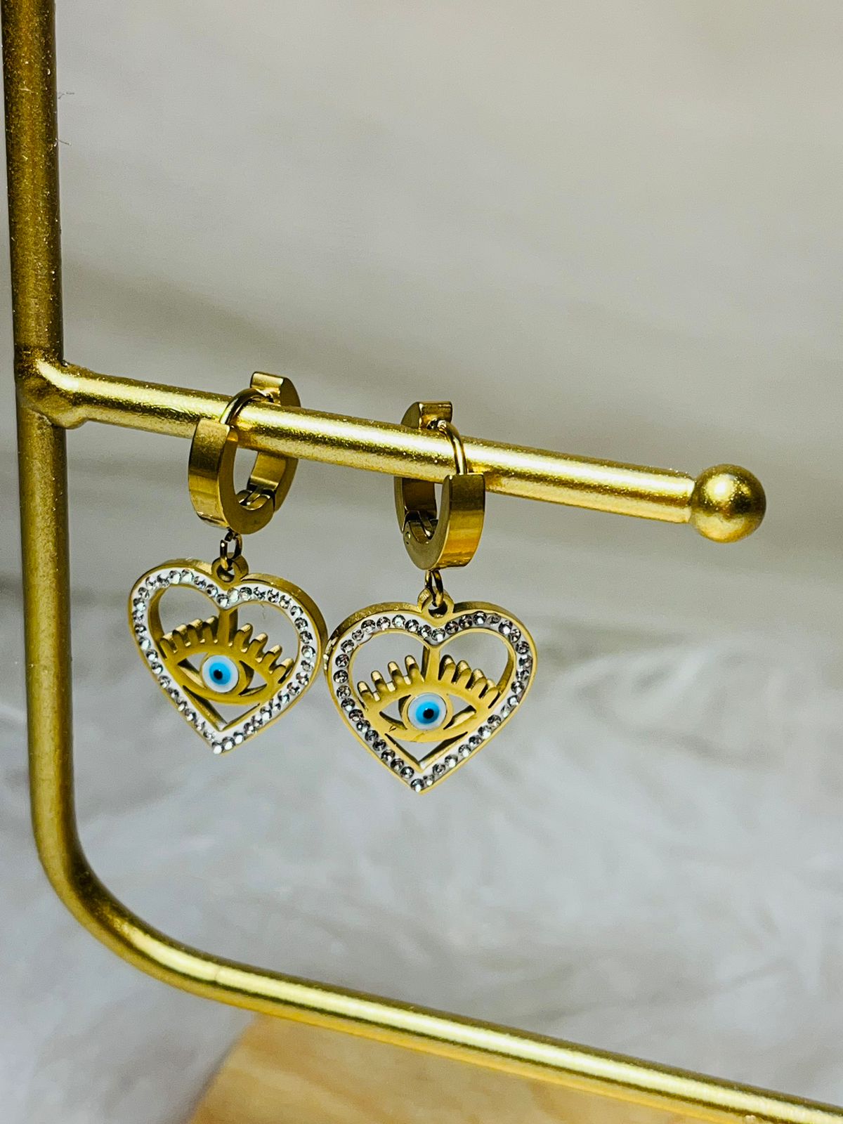 Heart Evil Eye Huggies