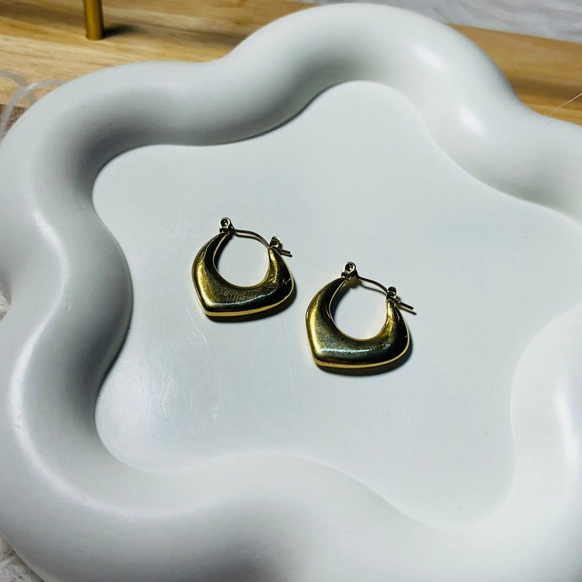 Geomatric Stainless Steal Hoop Earrings