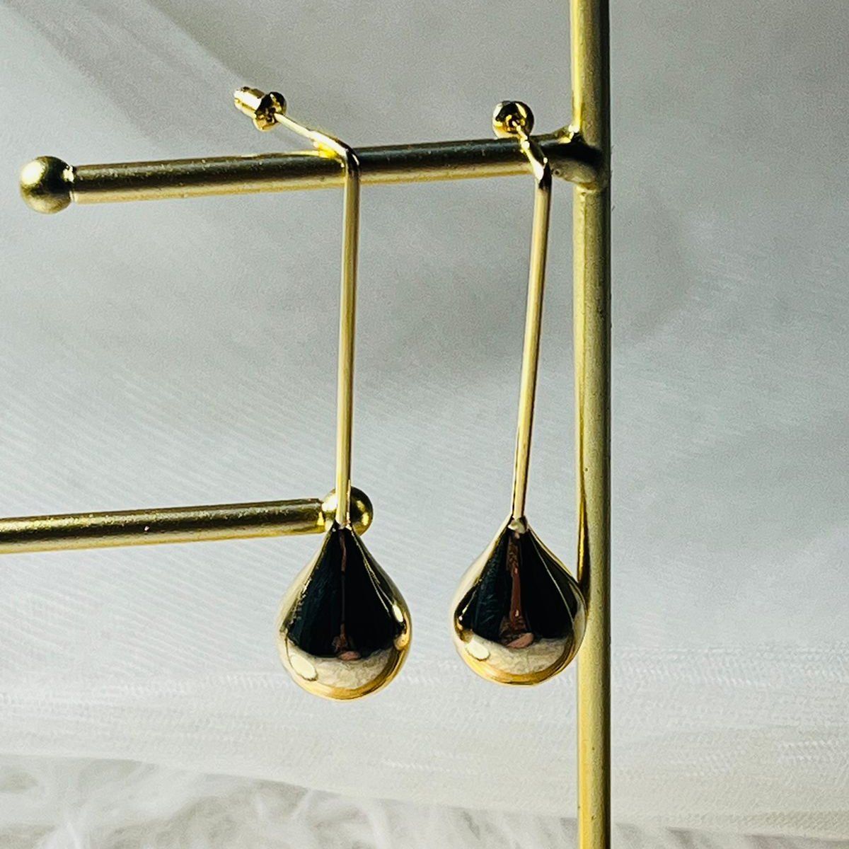 Candle Snuffer Brass Plated Earrings