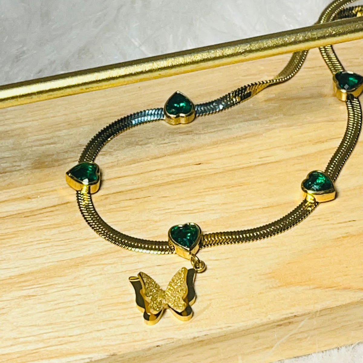 Heart Shaped Butterfly Necklace