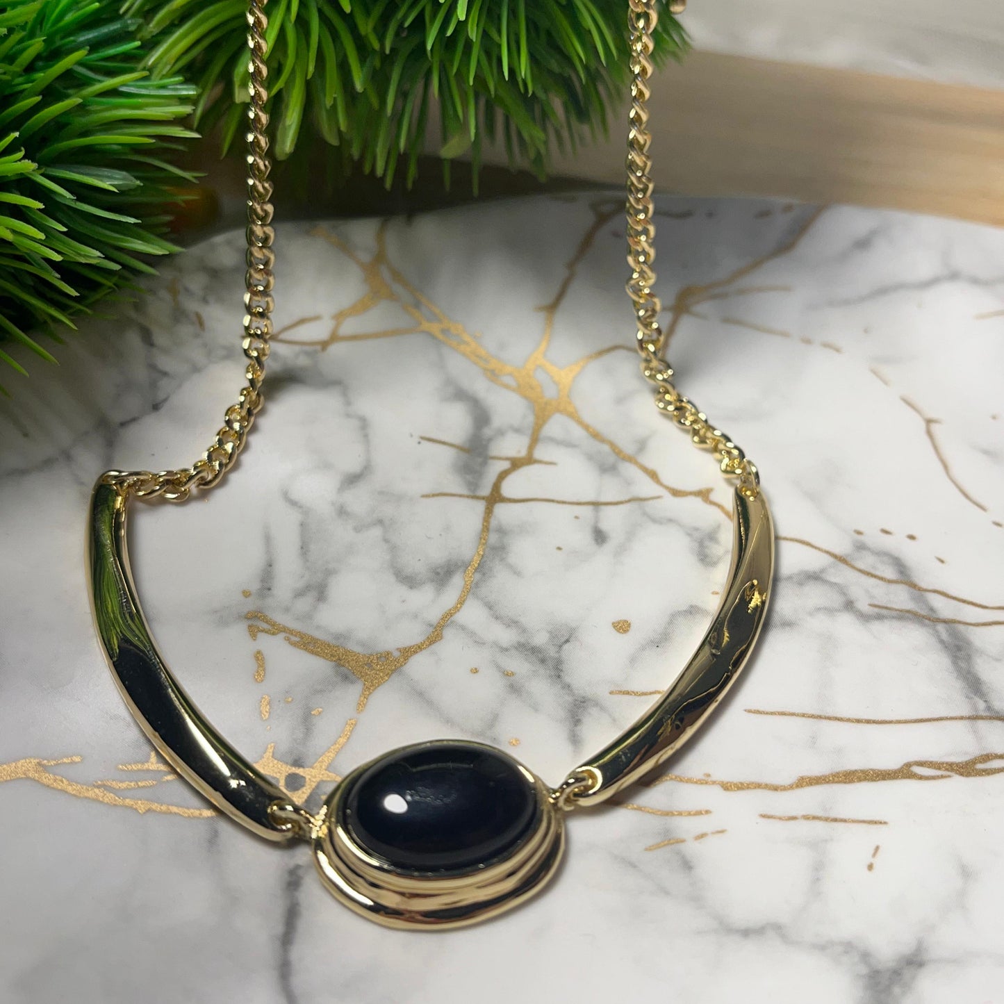 Black Stone Necklace
