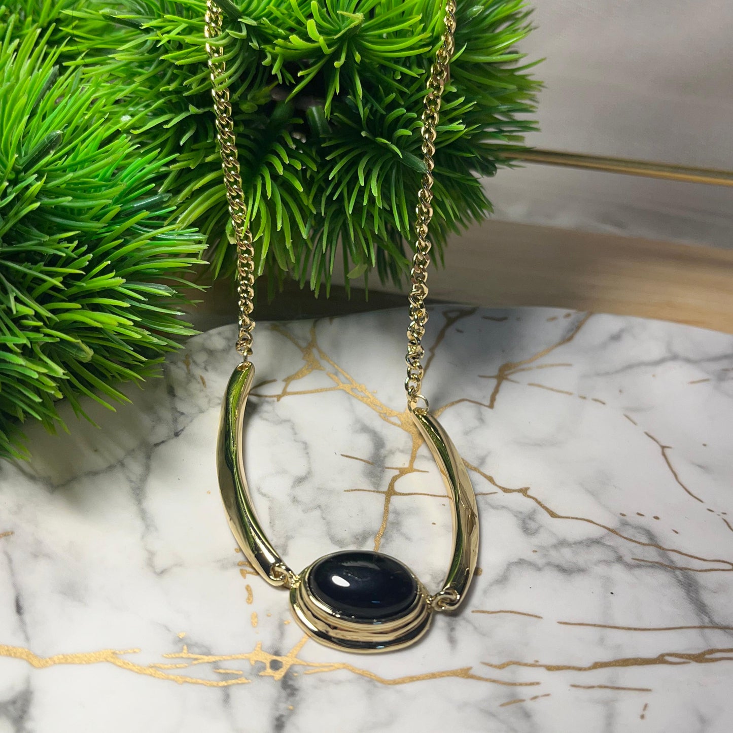 Black Stone Necklace