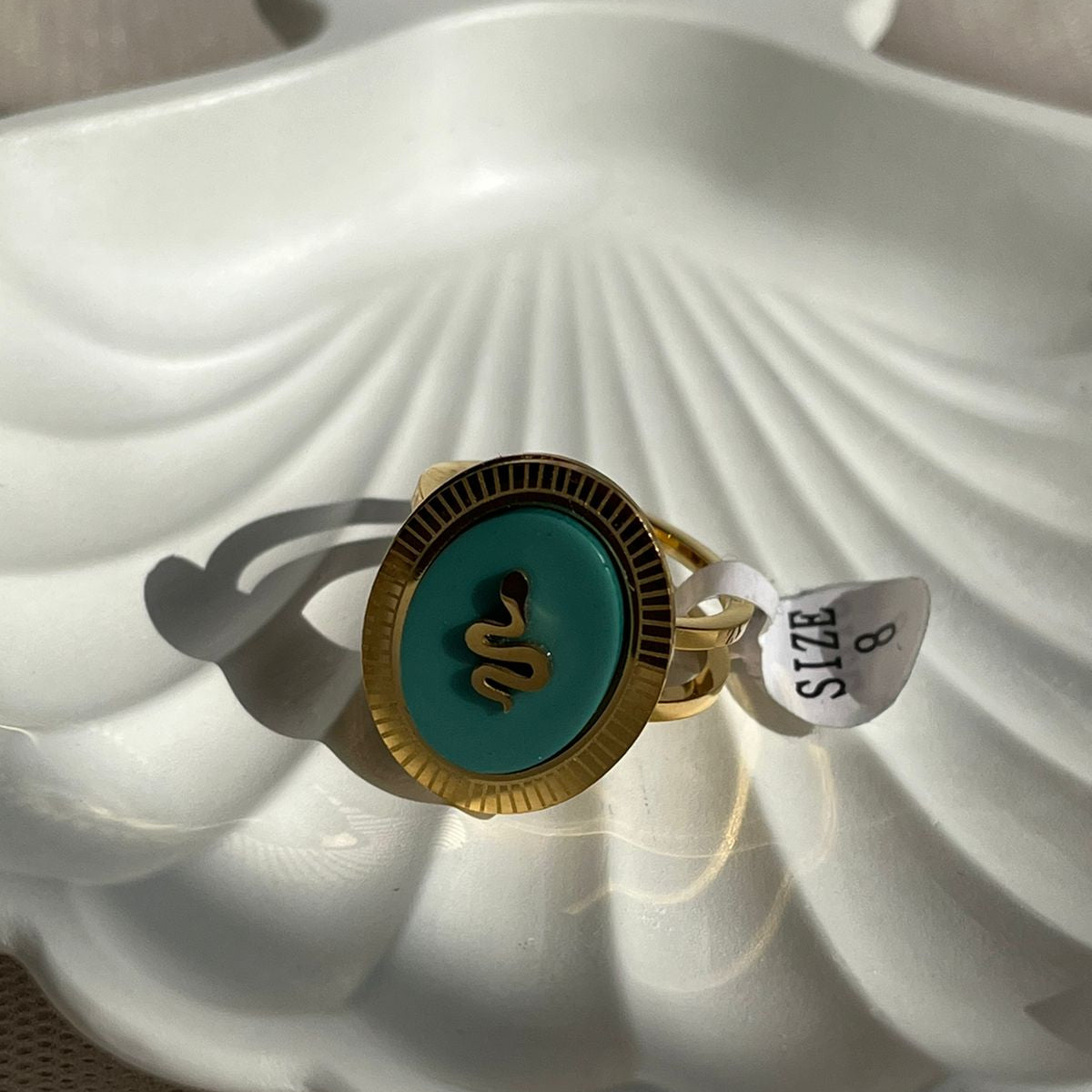 Snake Green Ring