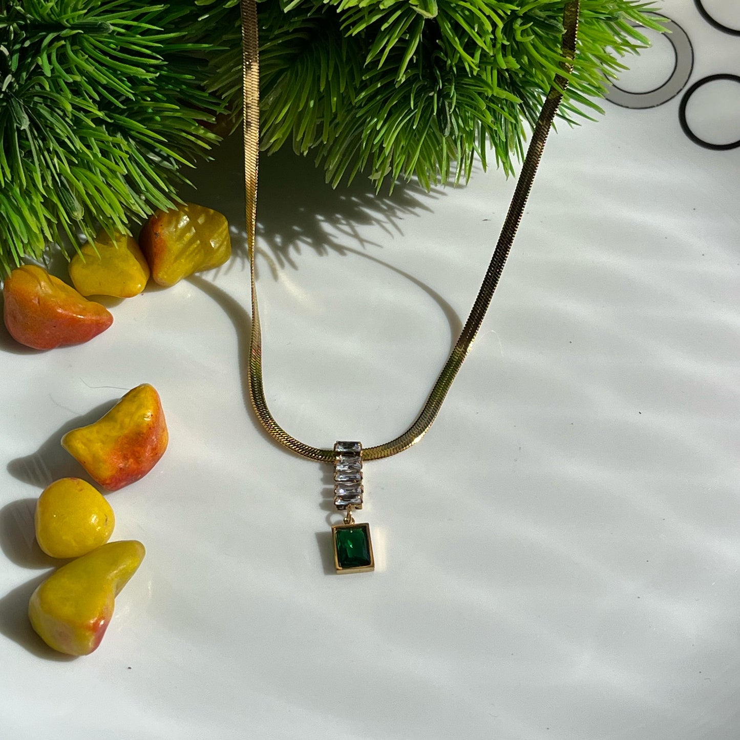 Vien Green Crystal Necklace