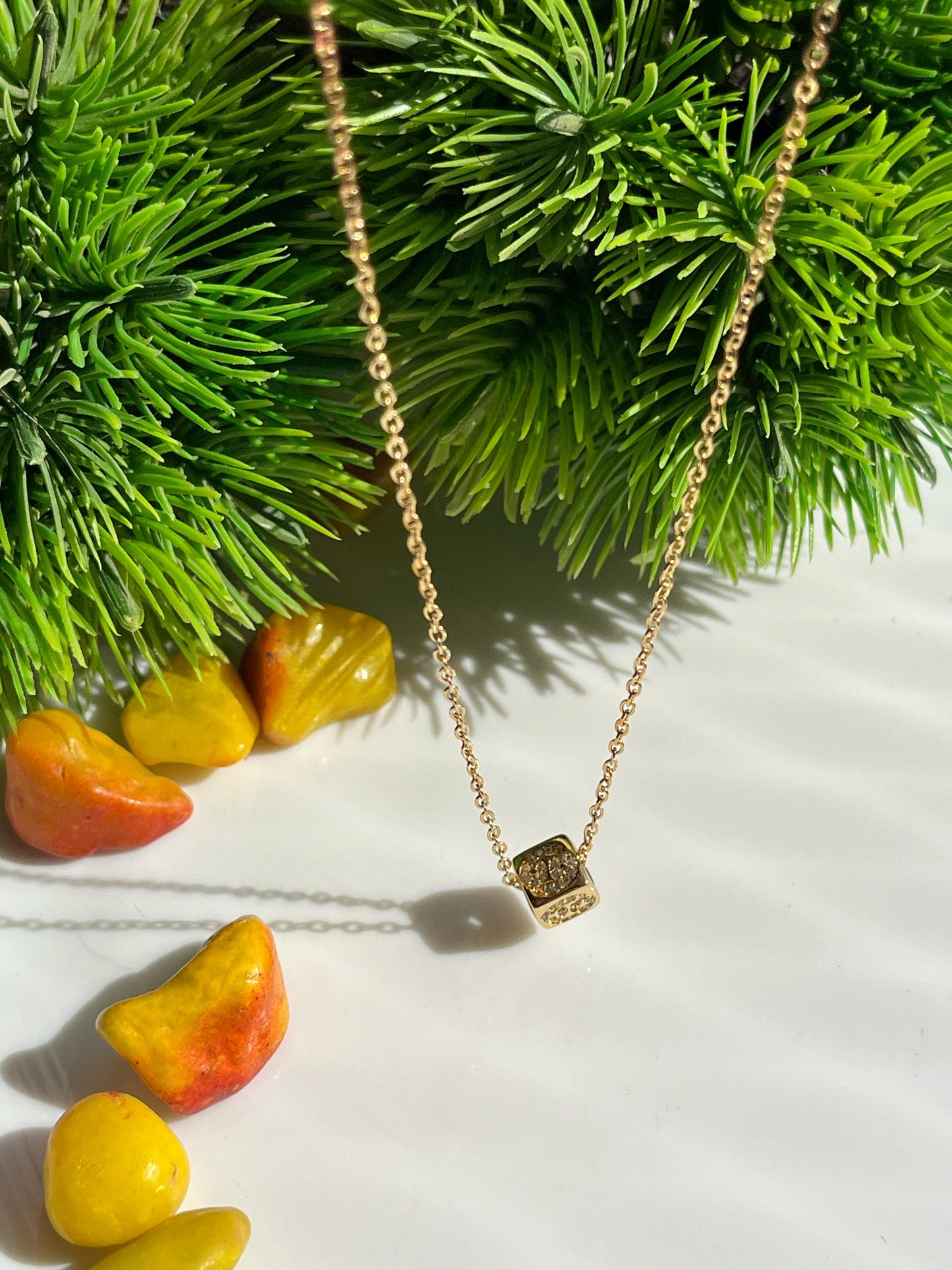 Golden Dawn Square Necklace