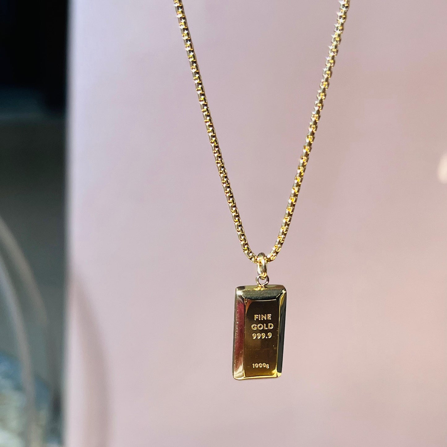 Gold Bar Plated Necklace