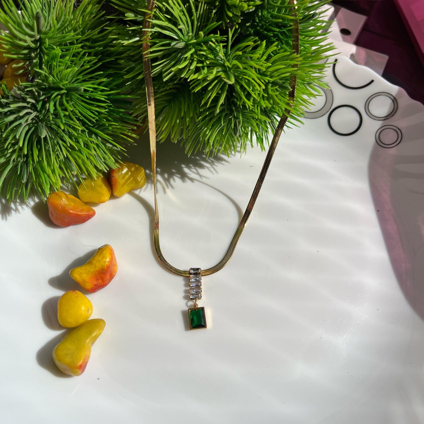 Vien Green Crystal Necklace