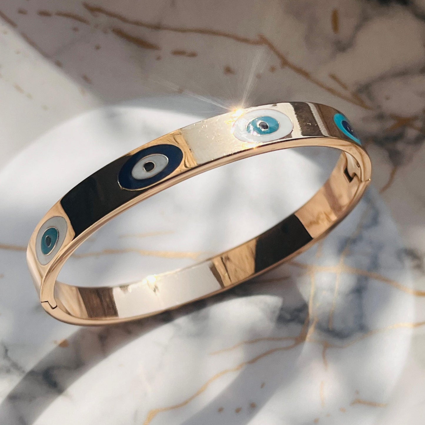 Evil Eye Rose Gold Bracelet