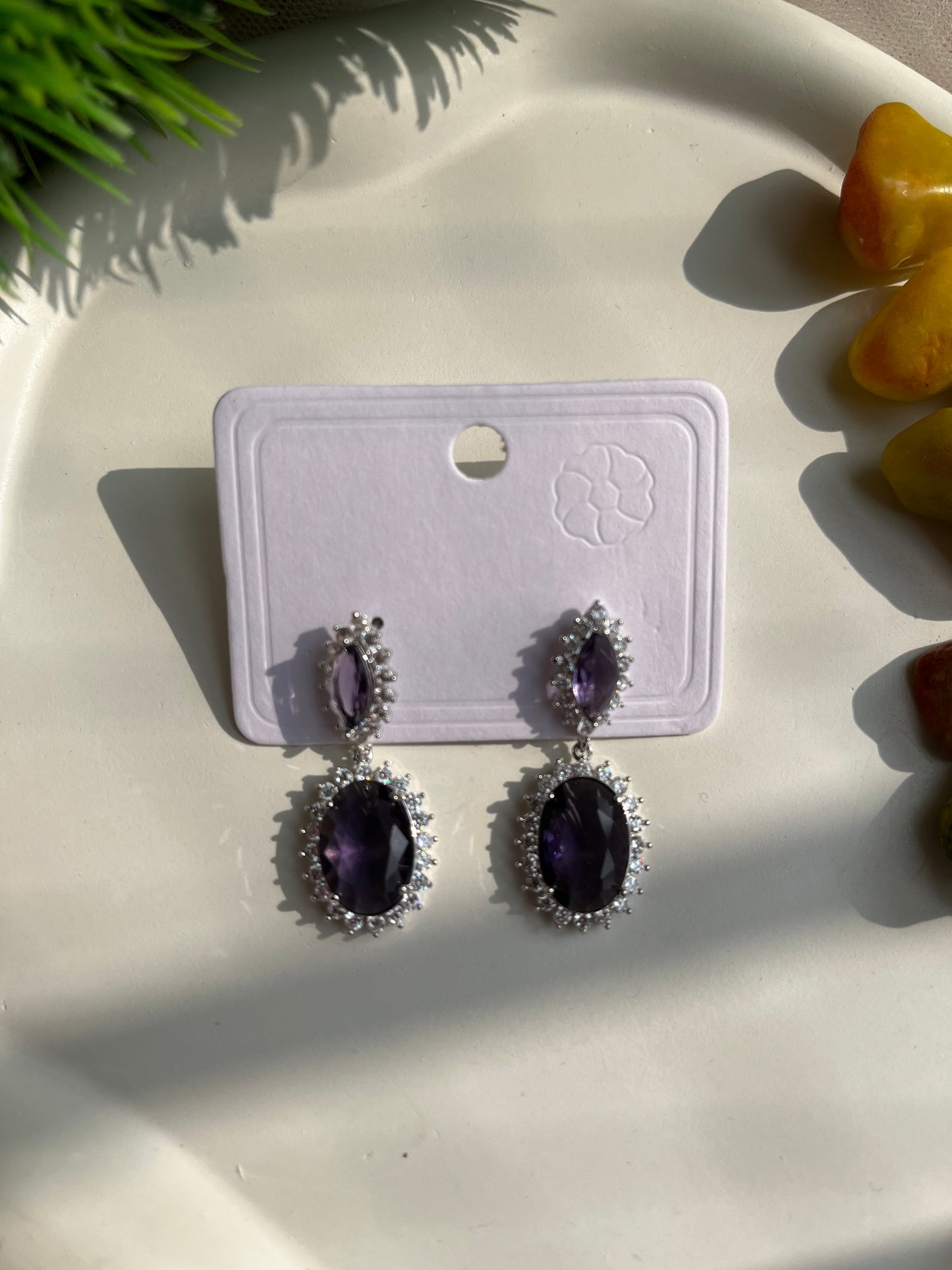 Violet party studs