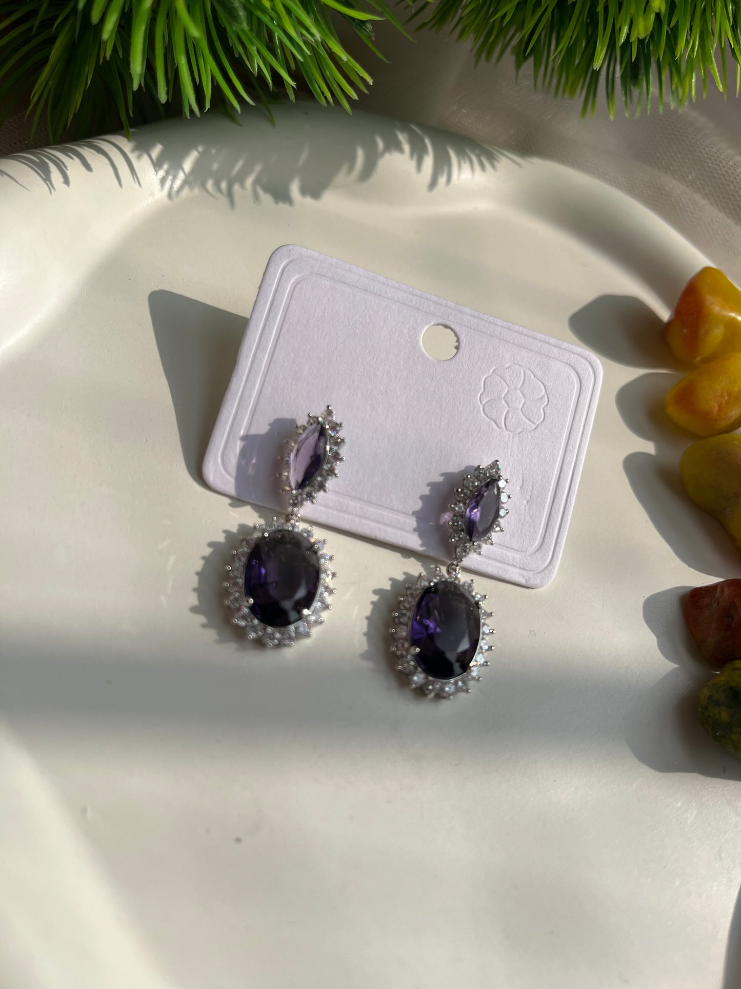 Violet party studs