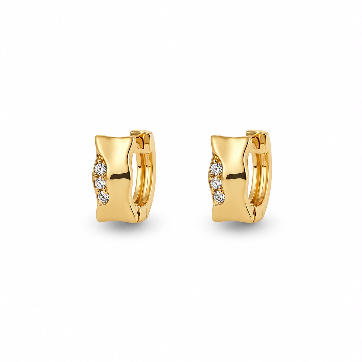 Gold Twisted Hoop Earrings For Women