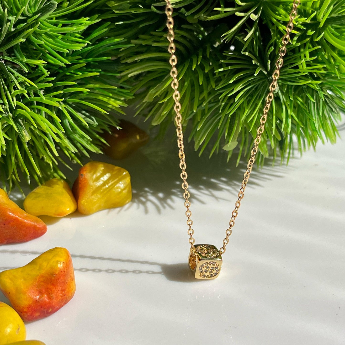 Golden Dawn Square Necklace