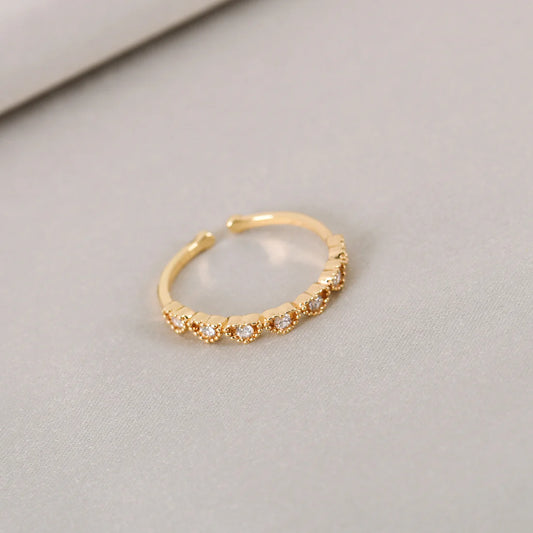 Golden Royal Sparkle Ring For Women